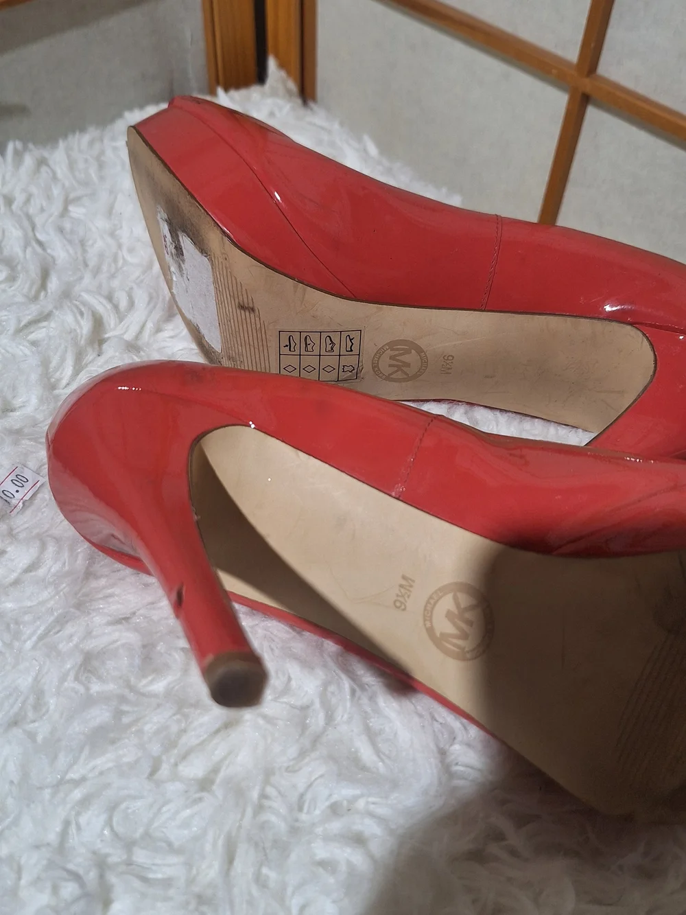 Pink  Patent Peep-Toe High Heels - Women